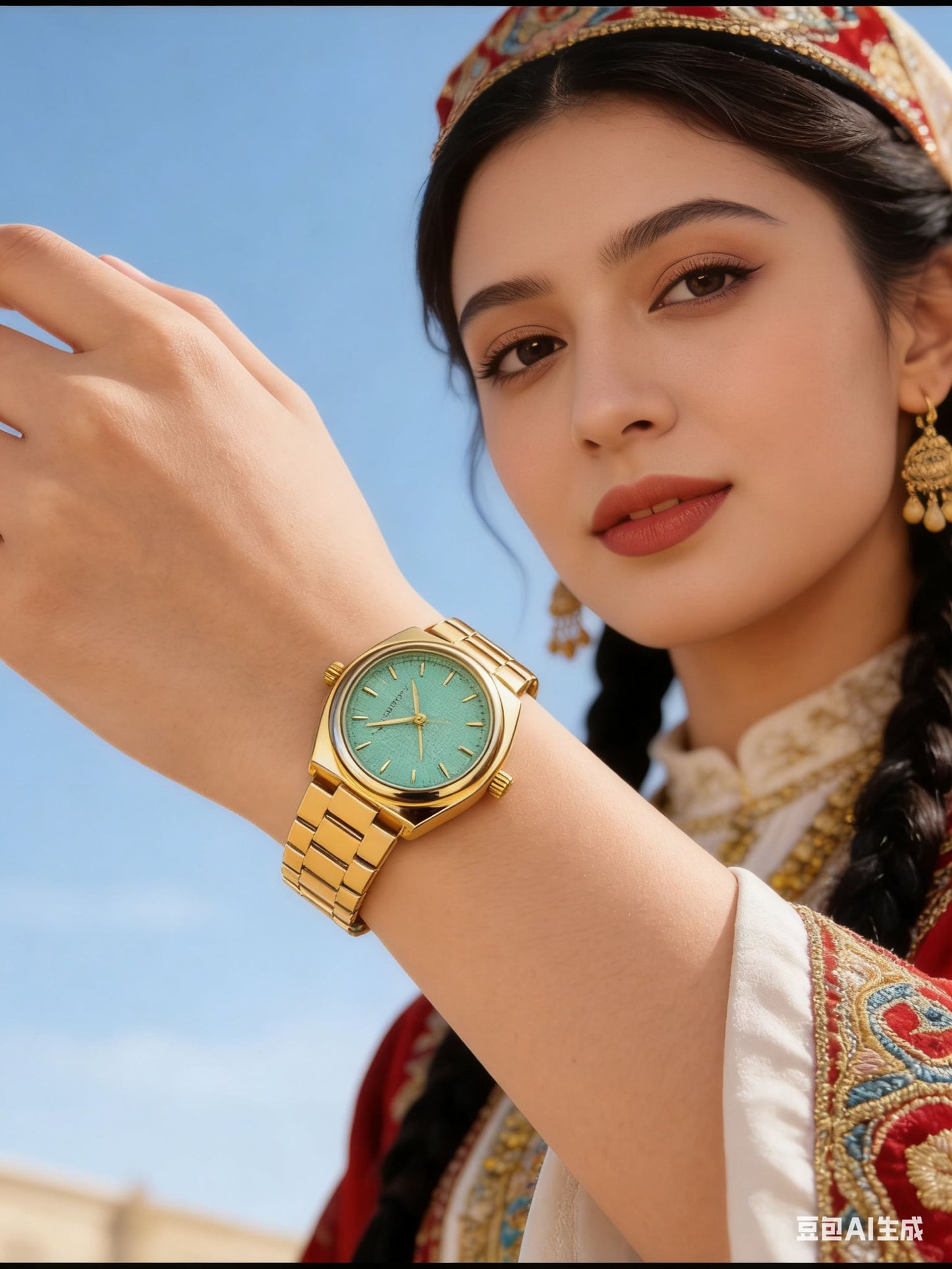 Panzo Skyline Prestige – Two-Tone Emerald Signature Timepiece