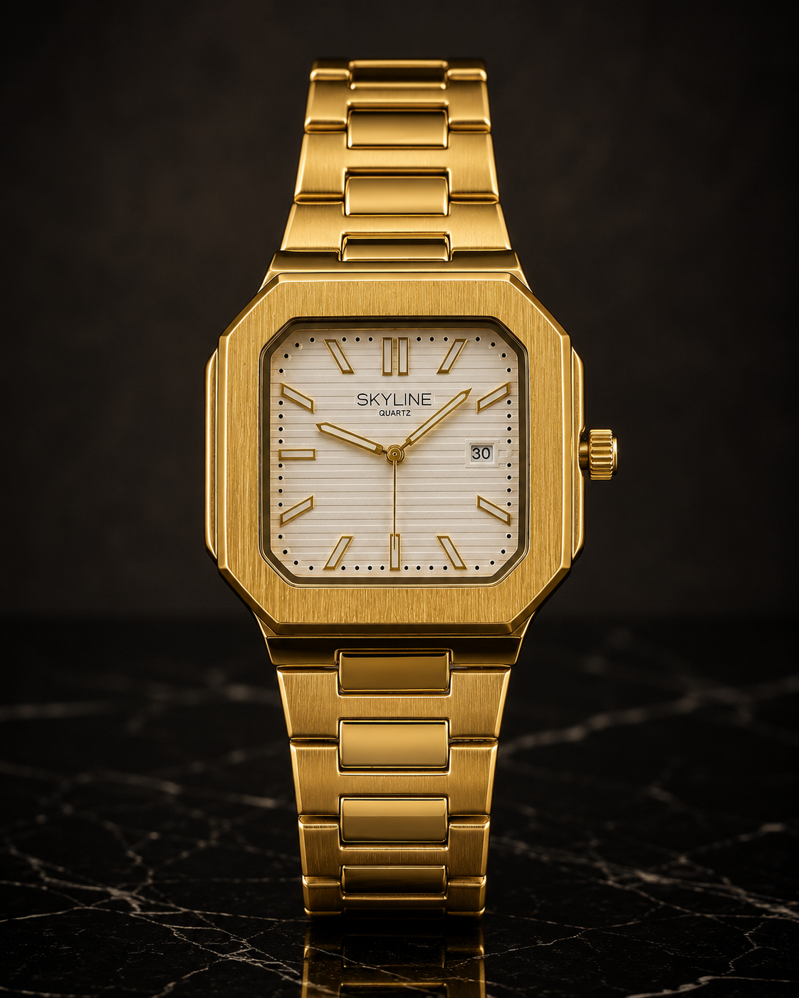 Panzo Royal Square Gold Watch