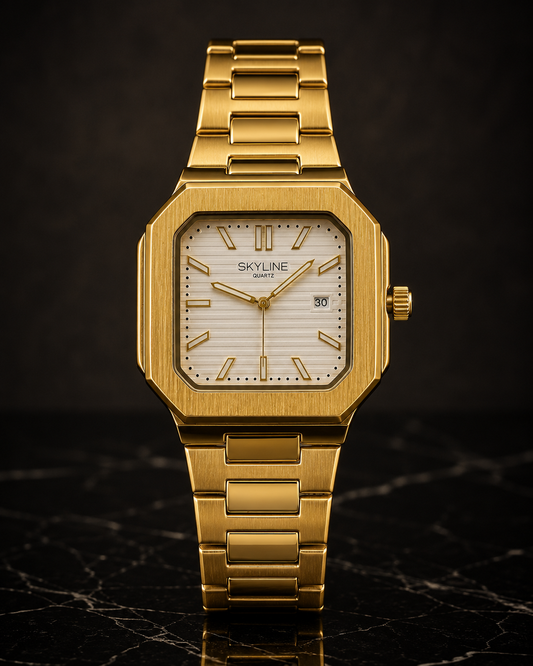 Panzo Royal Square Gold Watch