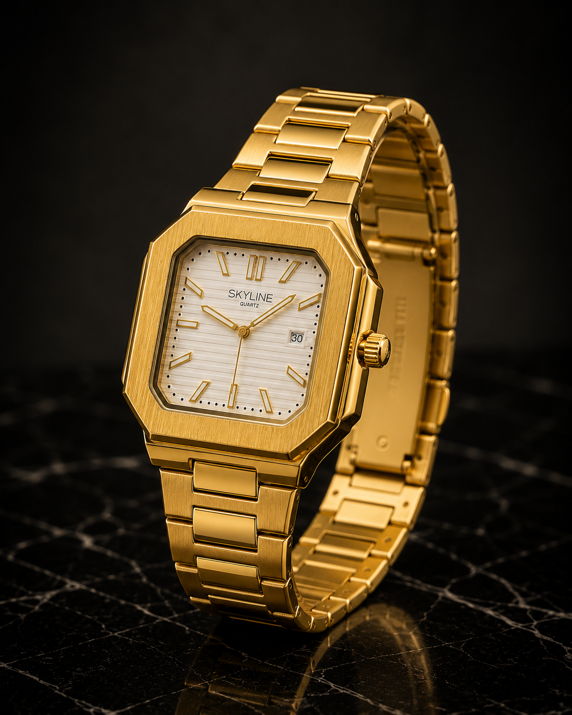 Panzo Royal Square Gold Watch