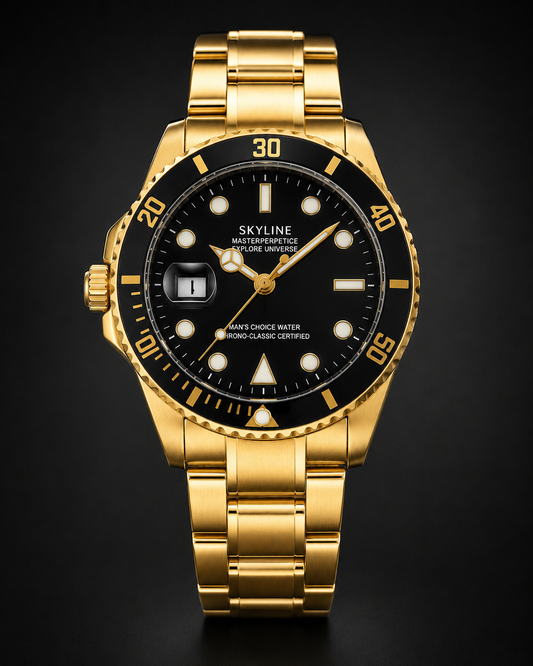 Panzo Skyline Noir Gold Luxury Watch