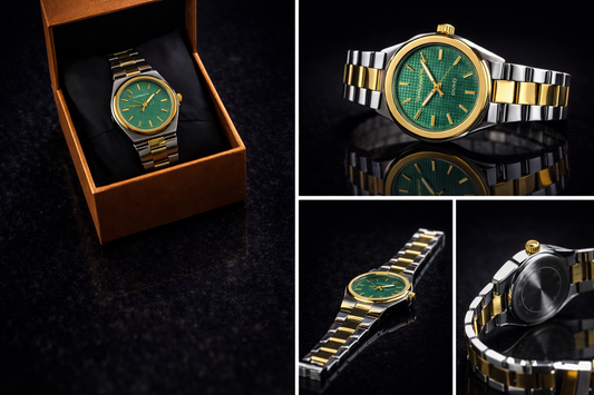 Verdant Sovereign Luxury Two-Tone Watch