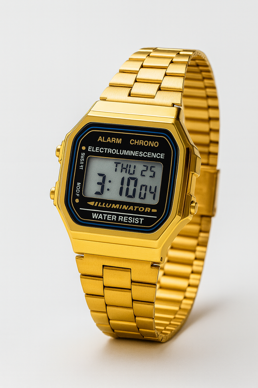 Panzo Skyline Prestige – Two-Tone Emerald Signature Timepiece